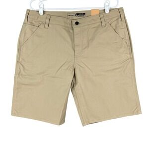 NWT Carhartt Women's Rugged Flex Utility Canvas Work Tan Shorts Size 16
